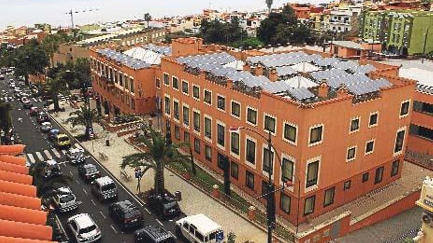 Placas solares para el abastecimiento eléctrico de un edificio.