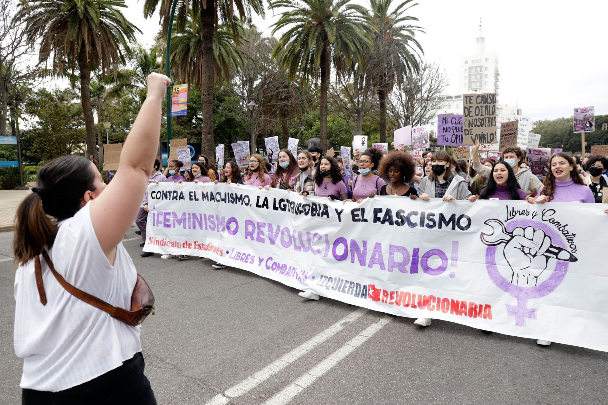 8M en Málaga | Las imágenes de la manifestación estudiantil por el Día de la Mujer