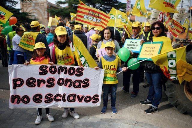 Manifestación de agricultores en Calatayud