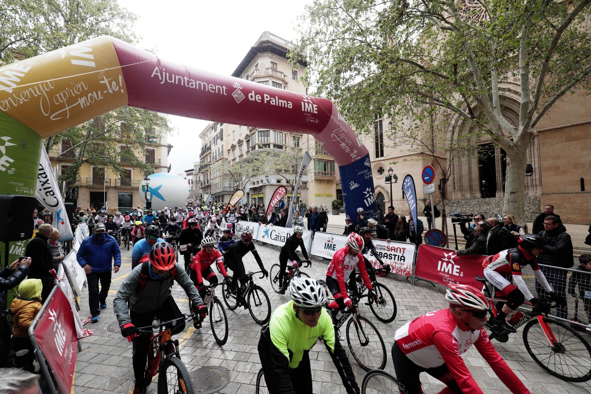 Casi 3.000 personas en el regreso de la Diada Ciclista de Sant Sebastià en Palma