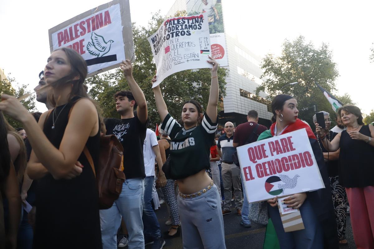 La manifestación por Palestina, en imágenes