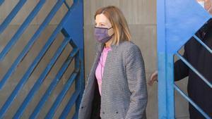 Carme Forcadell saliendo de la cárcel de Wad-Ras.