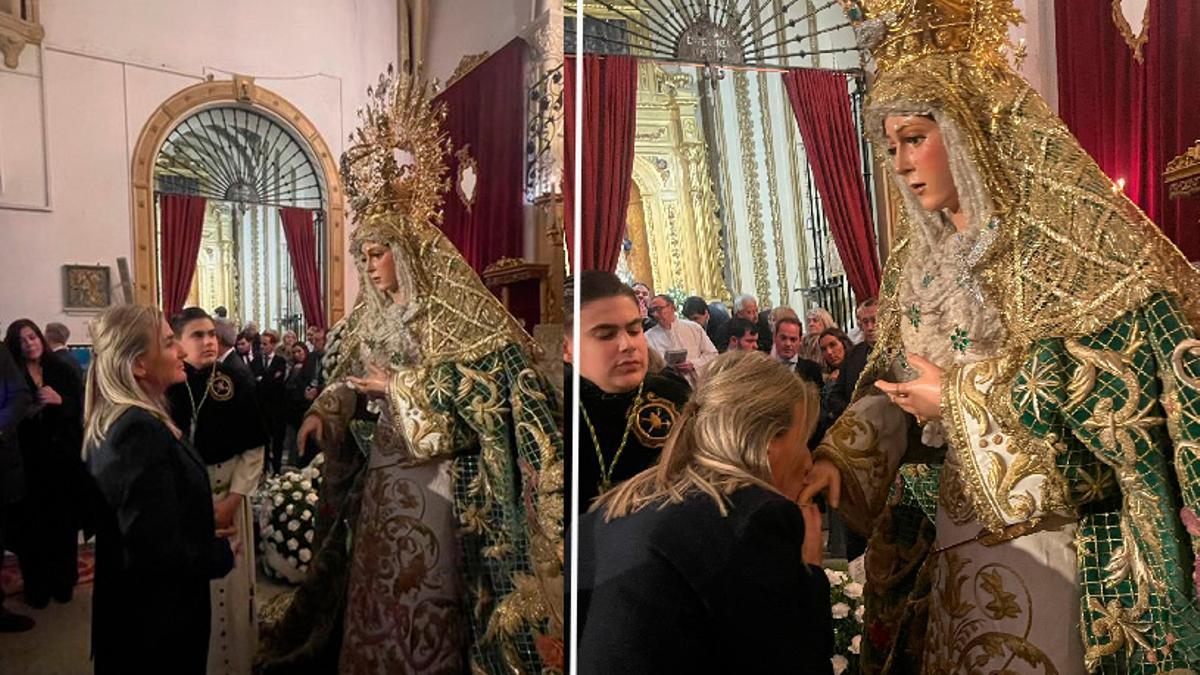 La nueva ministra de Educación visitó a la Macarena en su Besamanos antes de conocer su nombramiento