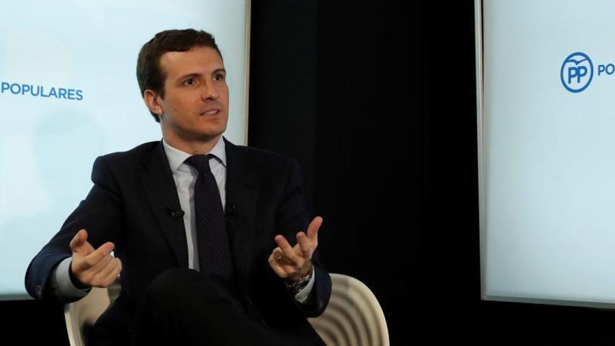 El presidente del PP, Pablo Casado.