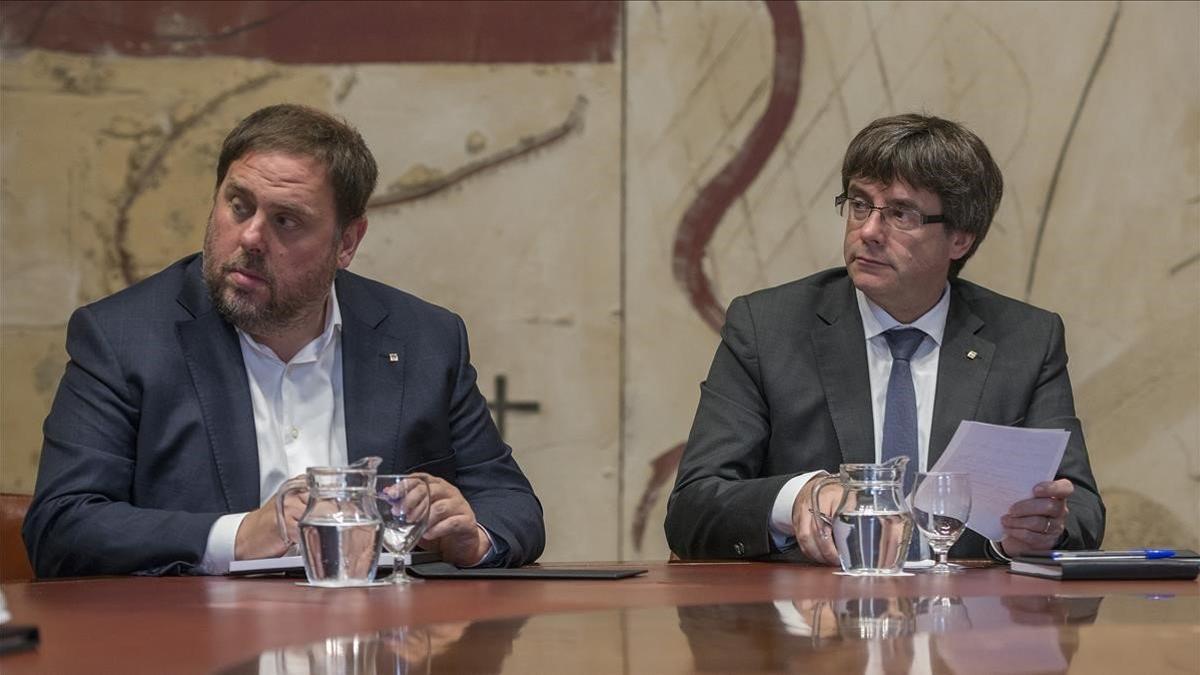 Oriol Junqueras y Carles Puigdemont