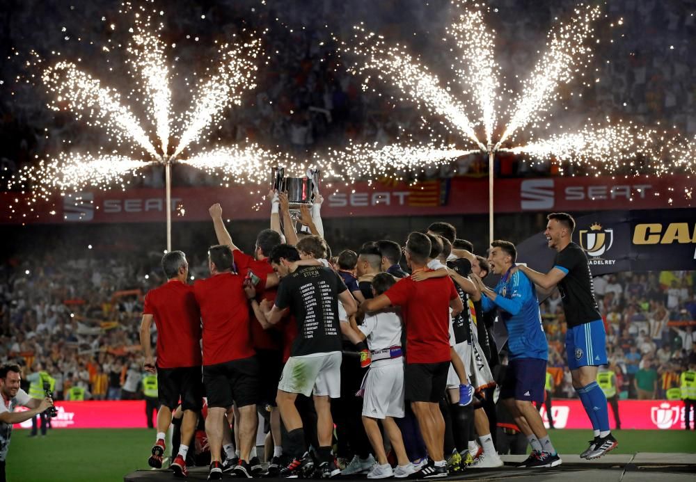 Final Copa del Rey 2019: Celebración a pie de campo