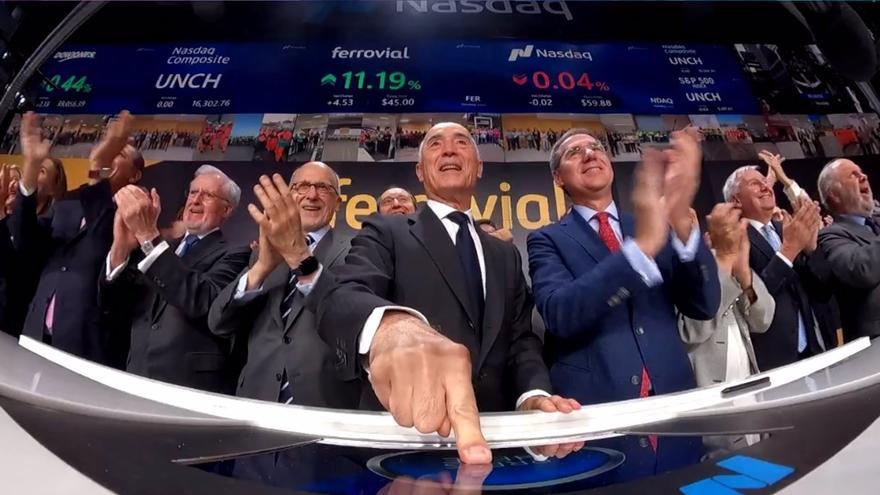 Del Pino (Ferrovial) toca la campana en Wall Street &quot;orgulloso&quot; de ser la primera empresa española en hacerlo