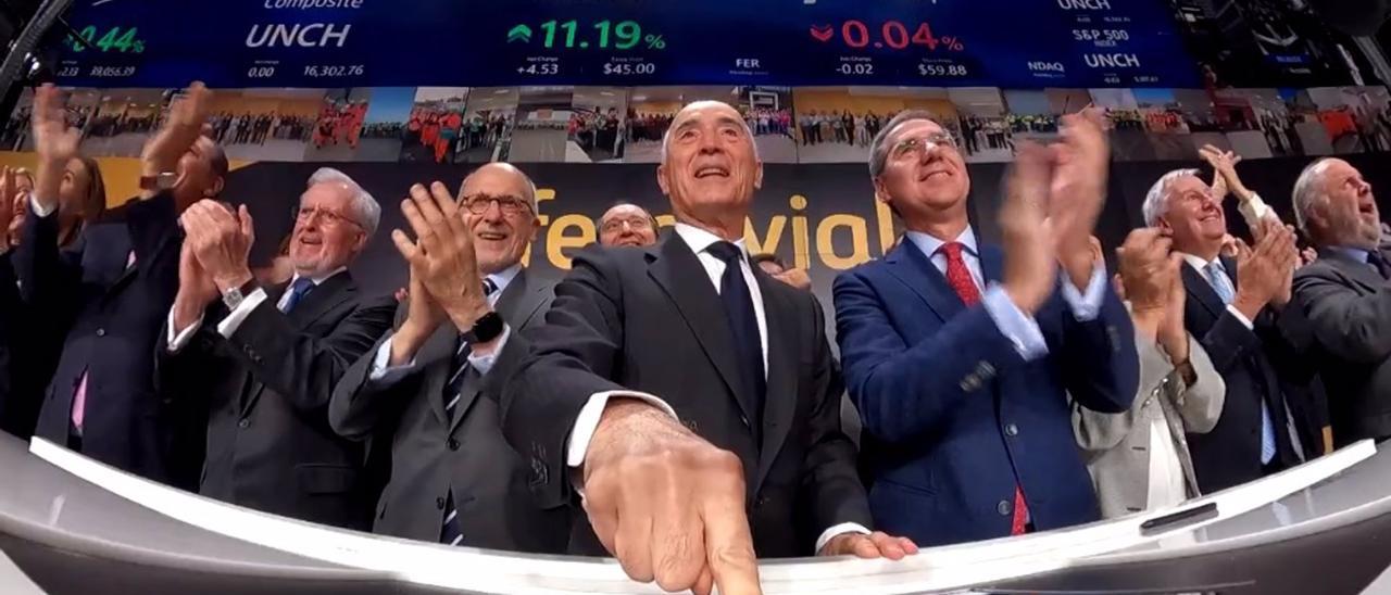 Del Pino (Ferrovial) toca la campana en Wall Street &quot;orgulloso&quot; de ser la primera empresa española en hacerlo