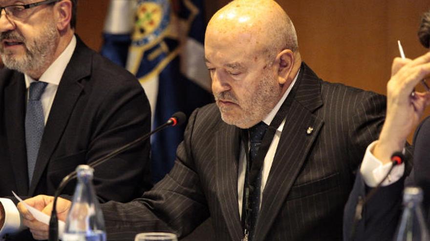 Miguel Concepción, presidente del CD Tenerife, participó ayer en la reunión telemática de LaLiga .