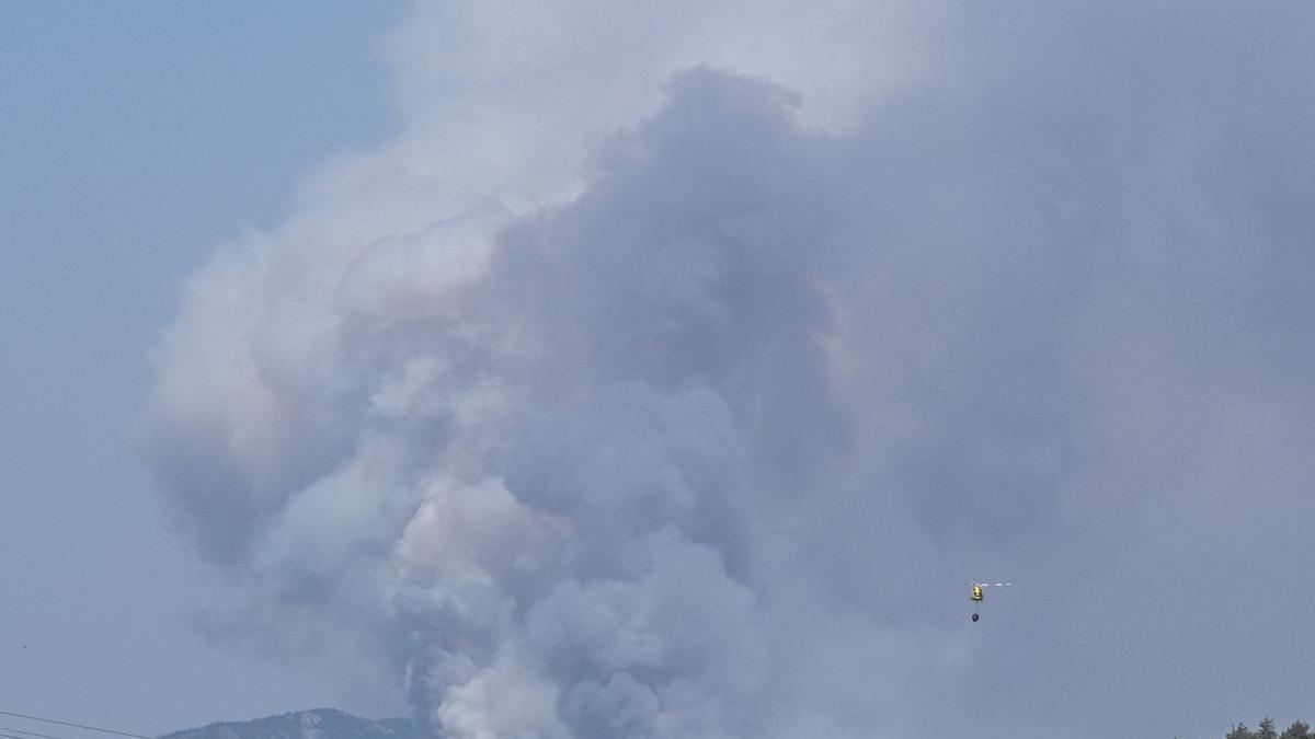 Vista del incendio de La Mierla, Guadalajara. EFE/ Nacho Izquierdo
