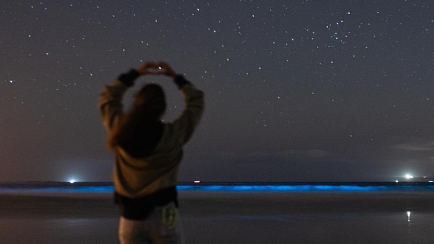 El mar de ardora y las Perseidas dejan noches de verano espectaculares en Galicia