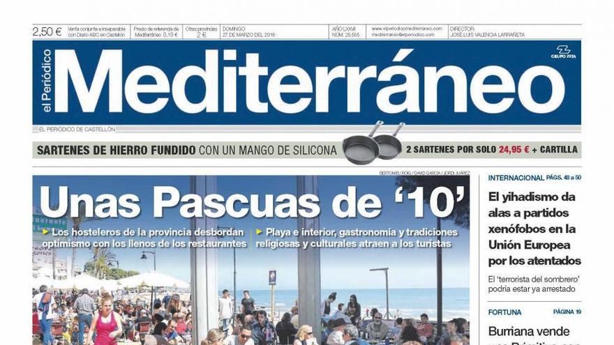 Unas Pascuas de ‘10’, en la portada de Mediterráneo