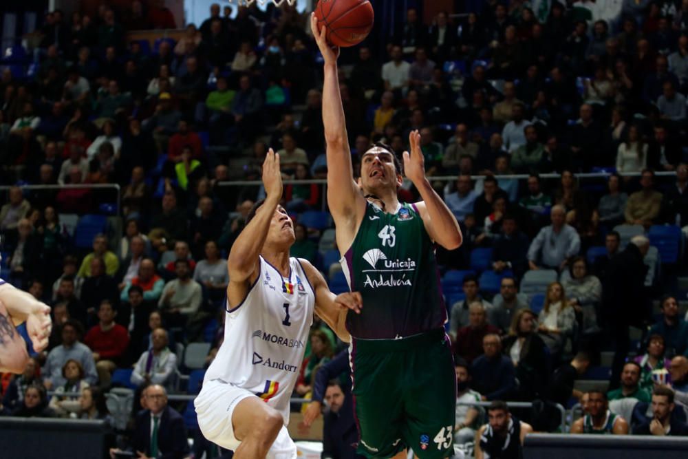 Alberto Díaz, Jaime Fernández y Rubén Guerrero aúpan al Unicaja en el último cuarto para sumar una nueva victoria europea ante el MoraBanc que deja a los verdes a un paso de los cuartos de final y con serias opciones de acabar campeón de grupo.