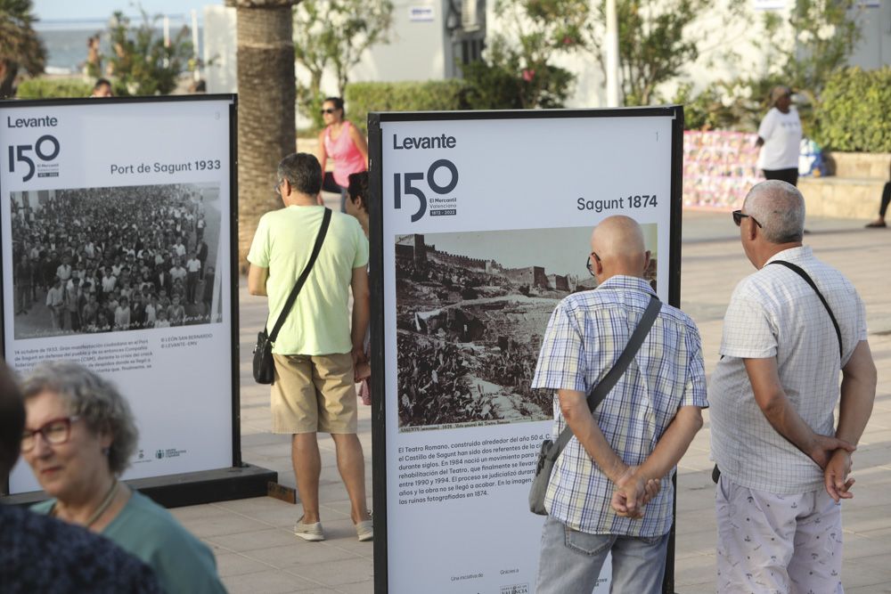 La exposición fotográfica de Camp de Morvedre, por el 150 aniversario de Levante-EMV, se traslada de Sagunt al Port de Sagunt.