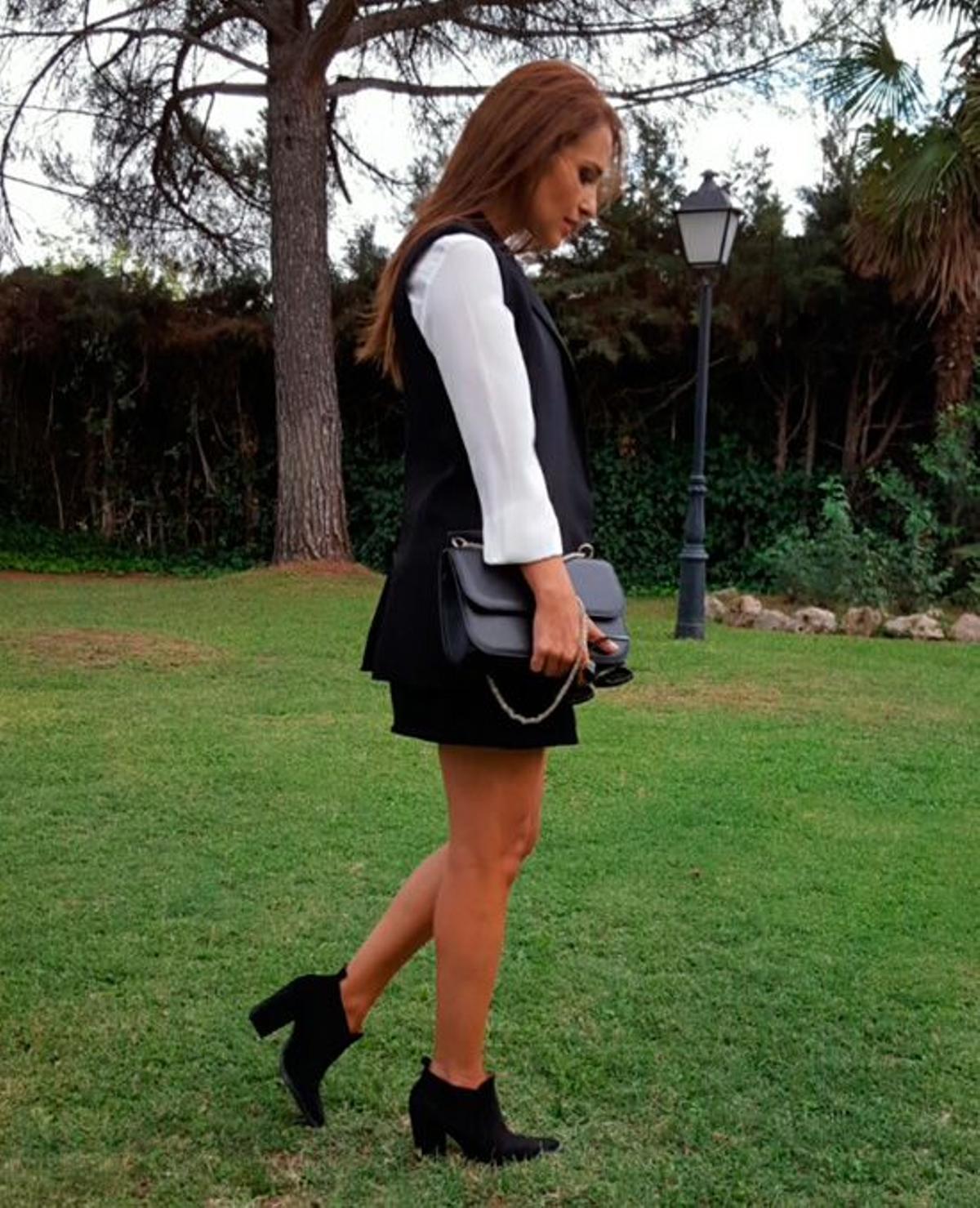 Paula Echevarría y Zara: look en blanco y negro