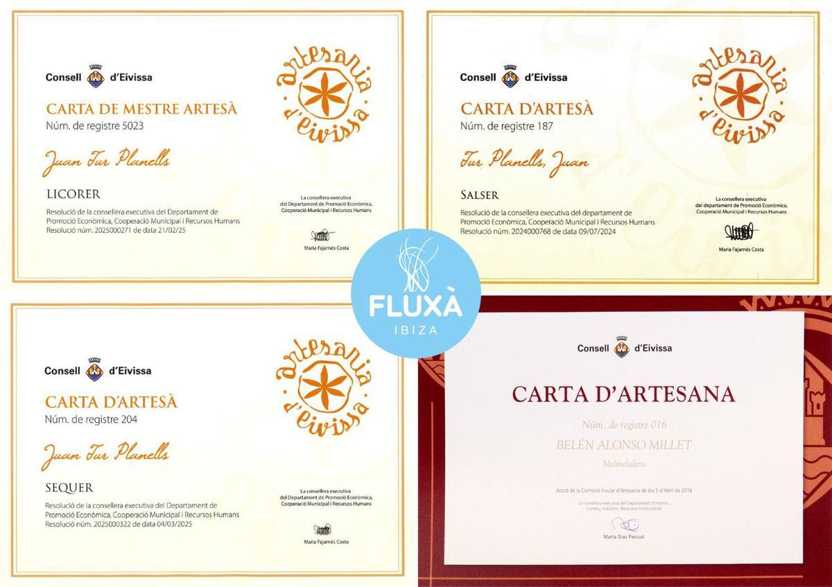 Las cartas de artesano de Juan Tur y Belén Alonso.