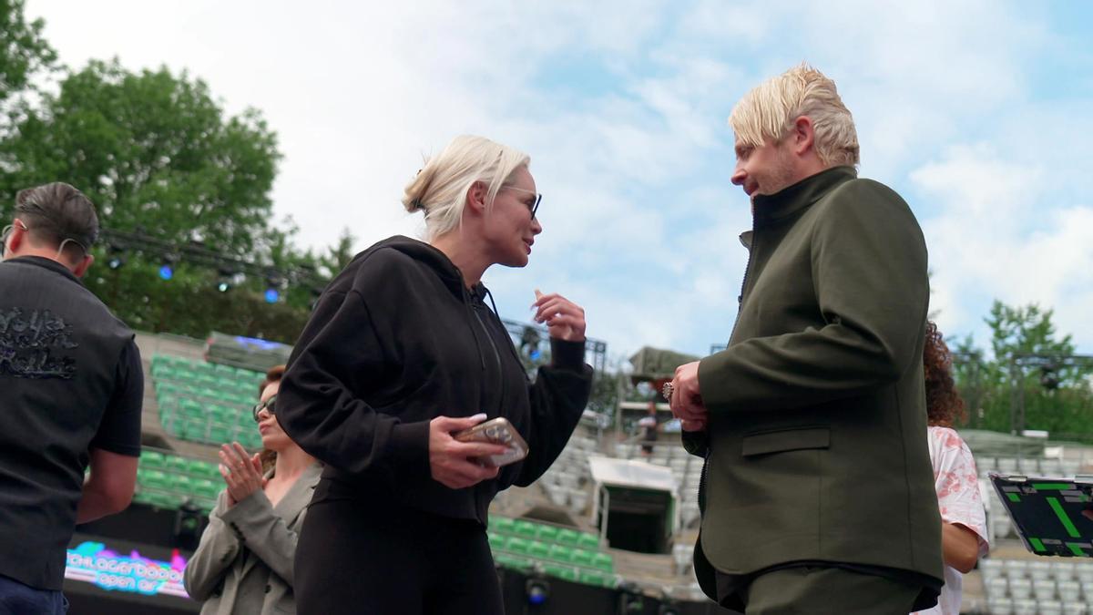 Daniela Katzenberger und Antony Ross bei den Proben zur Schlagershow von Florian Silbereisen.