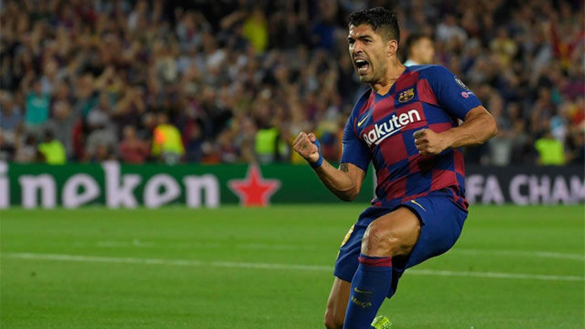 Suárez conectó una tremenda volea para empatar el partido ante el Inter