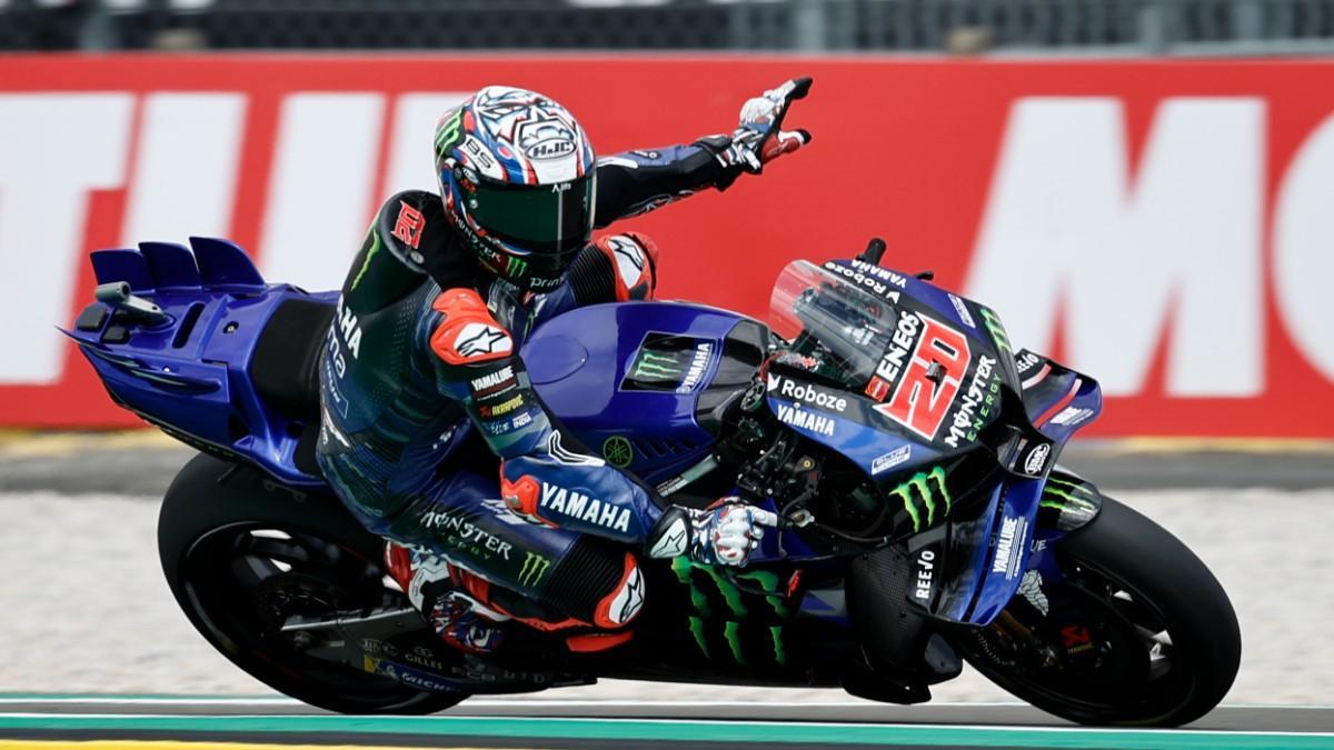 Fabio Quartararo celebra su pole en Le Mans