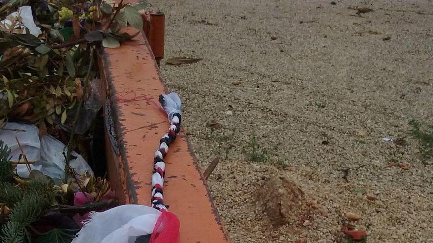 Sacrificio de dos palomas en el exterior del cementerio