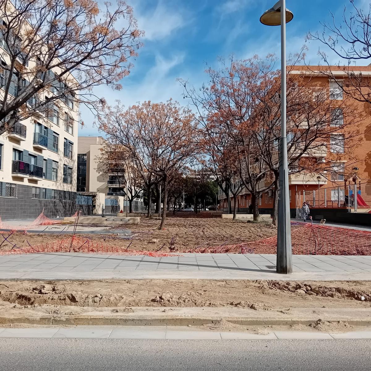 Zona de la avenida Vicente Savall, en una imagen de hace unos días