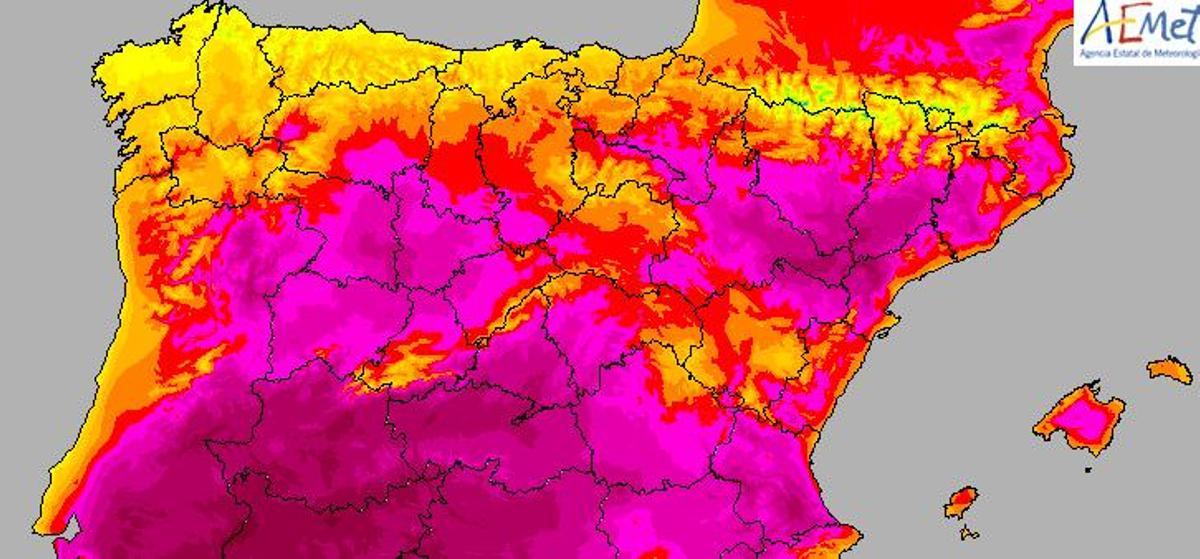 L’Aemet indica les zones on se superaran els 35 graus: «ple estiu»