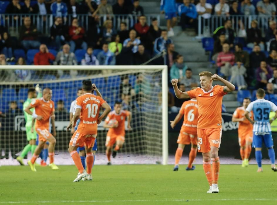 El partido entre el Málaga y el Oviedo, en imágenes