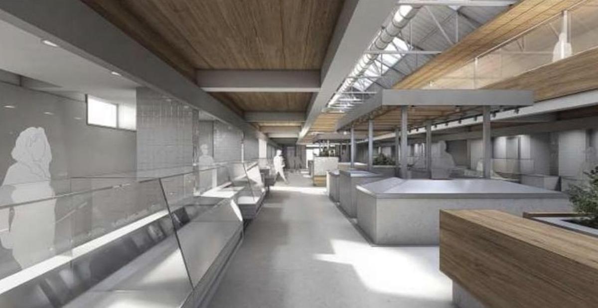 Diseño infográfico del espacio para los puestos de venta. | CEDIDA