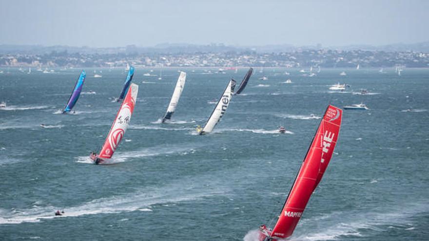 Los barcos participantes en la última edición de la Vuelta al Mundo a Vela que salió de Alicante.