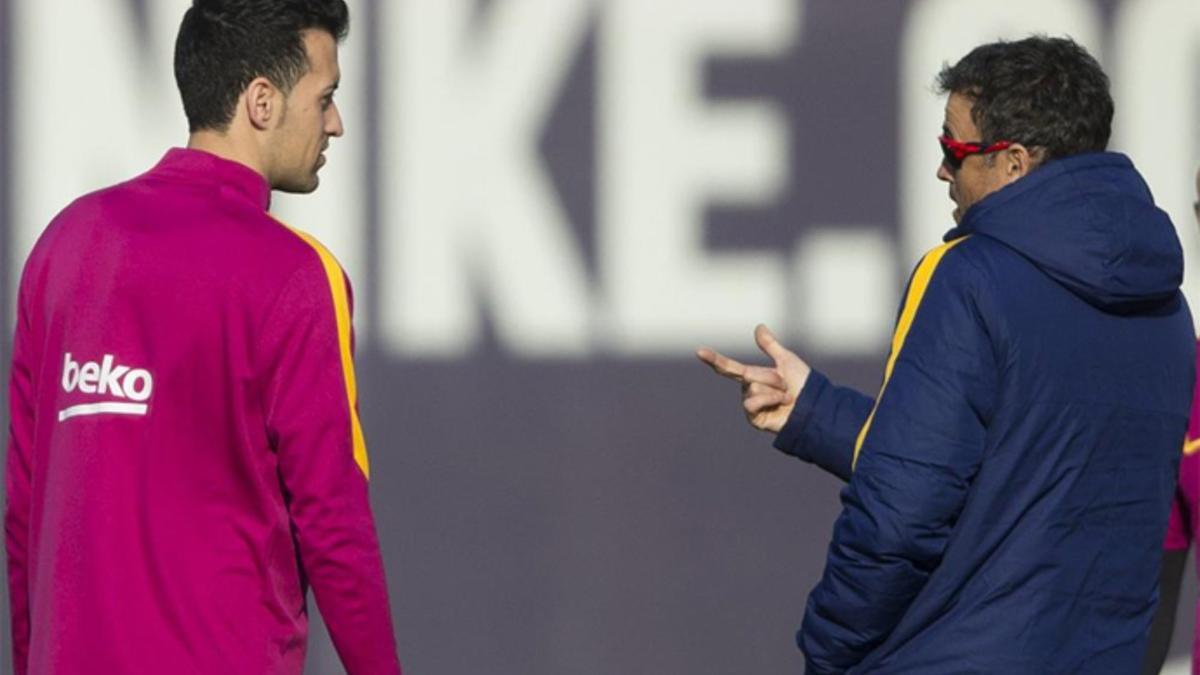 Busquets matizó las palabras de Luis Enrique