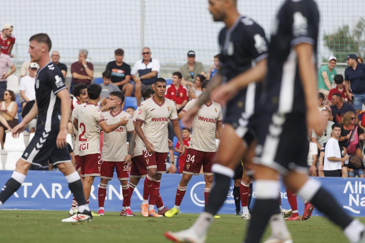 Las mejores imágenes de la primera victoria de pretemporada del Real Murcia frente al Eldense