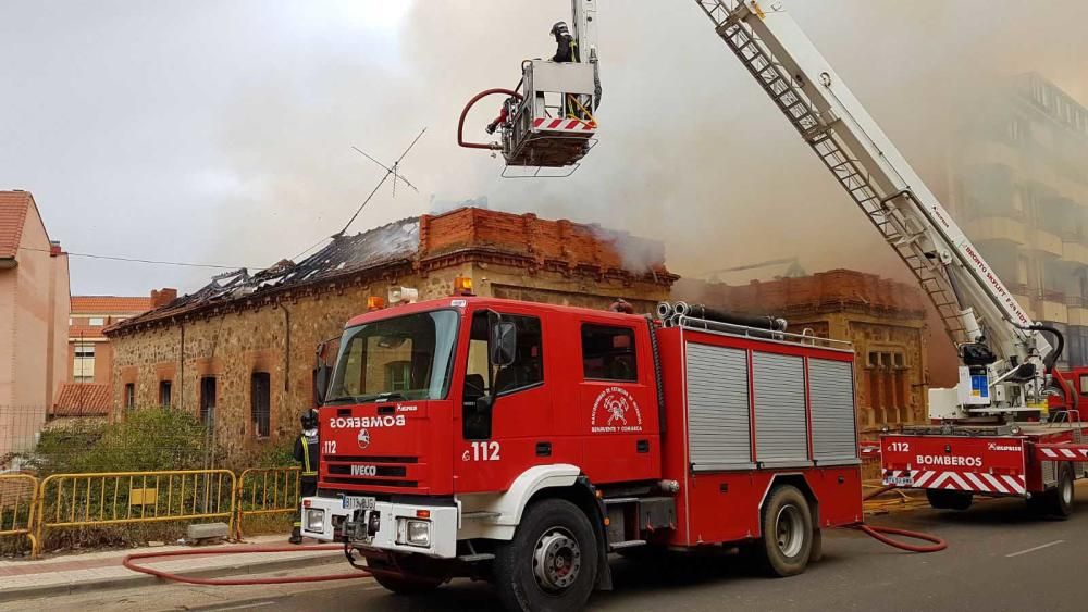 Fuego en un edificio de Benavente