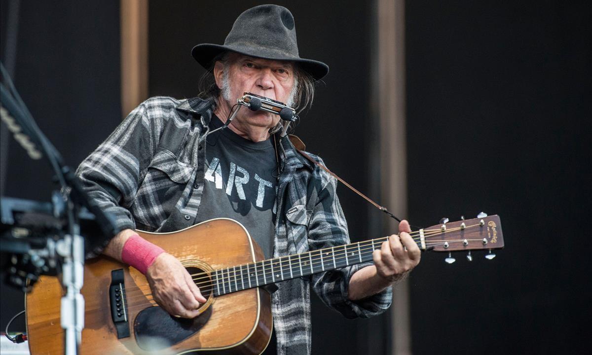 Neil Young durante su actuación en el Poble Espanyol, el 20 de junio de 2016.