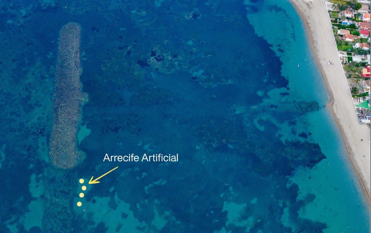 La posible ubicación del arrecife