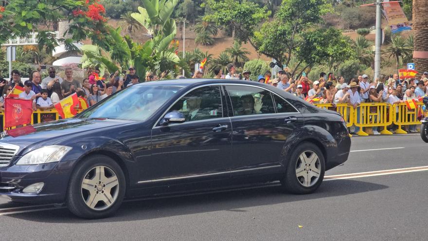 Llegada de los Reyes al acto por el Día de las Fuerzas Armadas en Tenerife