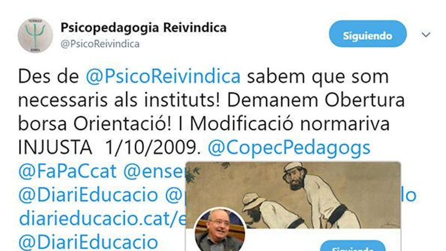 Les demandes dels psicopedagogs agraden al conseller d'Ensenyament
