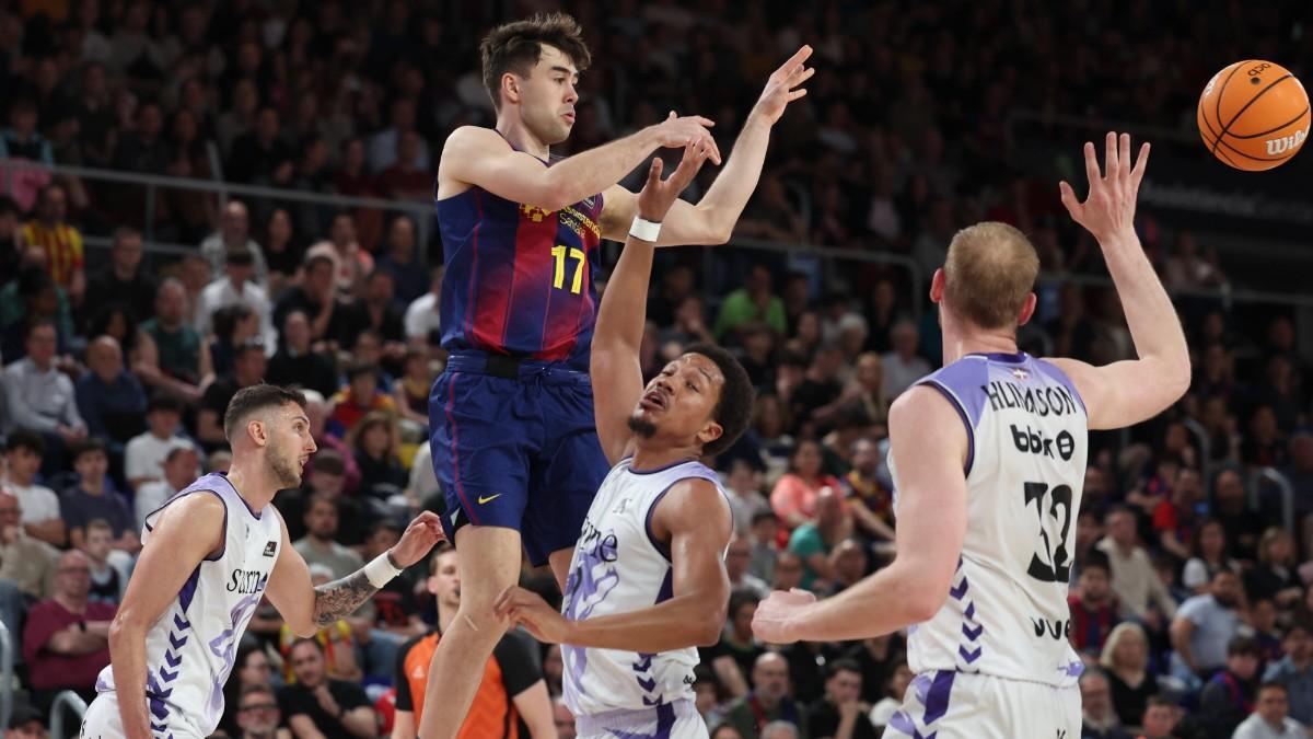 Juan Núñez terminó con cuatro puntos y tres asistencias en la victoria del Barça ante Bilbao Basket
