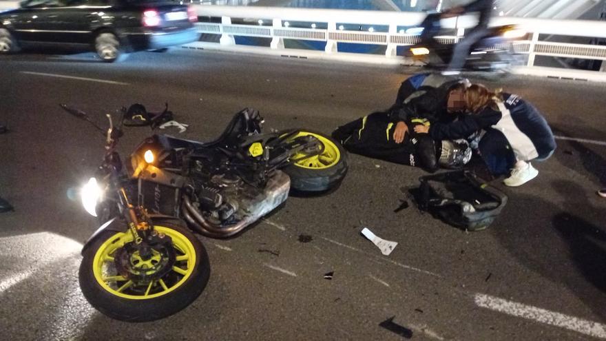 Dos motoristas heridos al colisionar en el puente l’Assut de l’Or de València