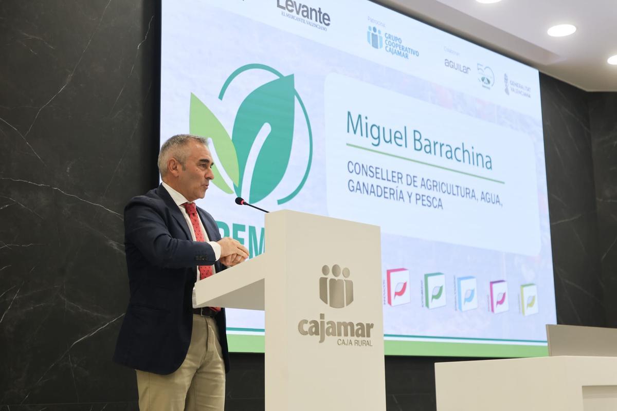 Miguel Barrachina, Conseller de Agricultura, Agua, Ganadería y Pesca.
