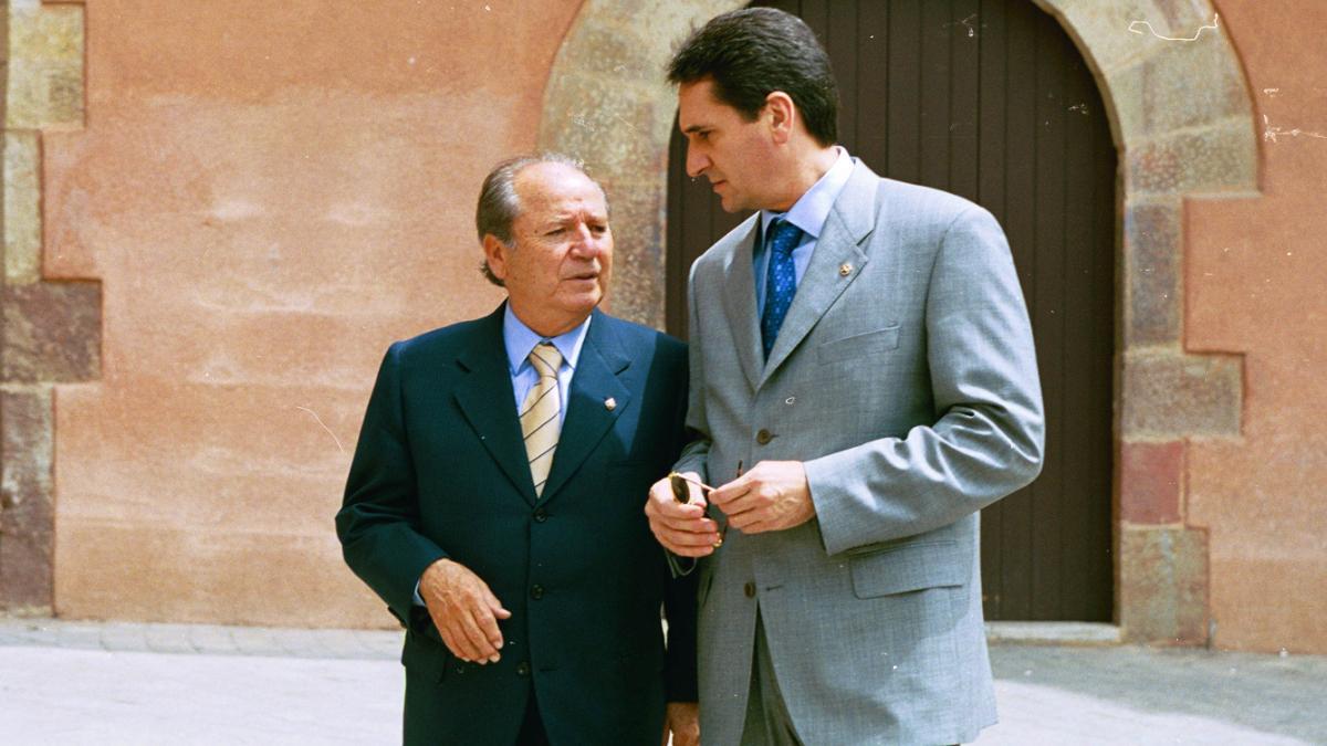 Valero Rivera, hace 20 años con Josep Lluís Núñez