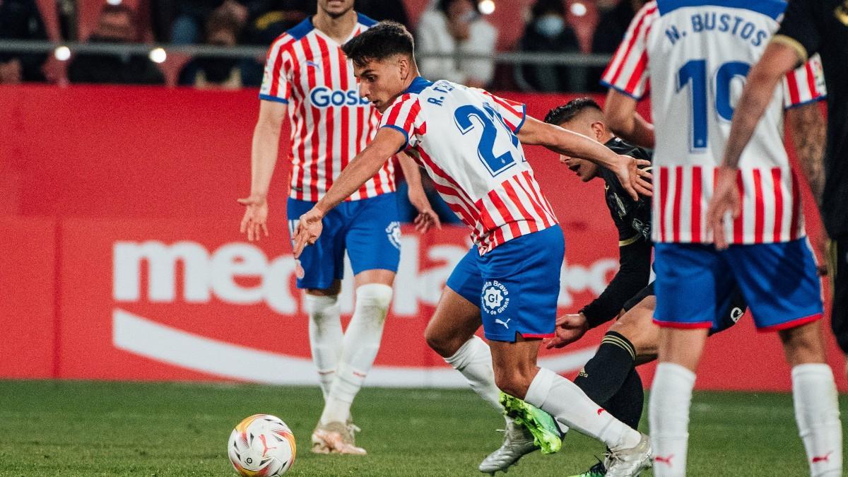 Terrats, durante un partido con el Girona