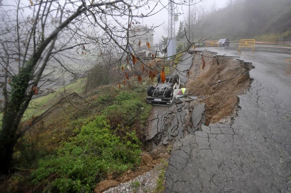 Temporal en Asturias: La zona donde se produjo el accidente mortal en Laviana