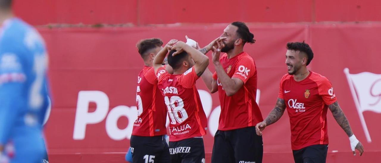 Muriqi celebra el tanto de la victoria frente al Atlético de Madrid.