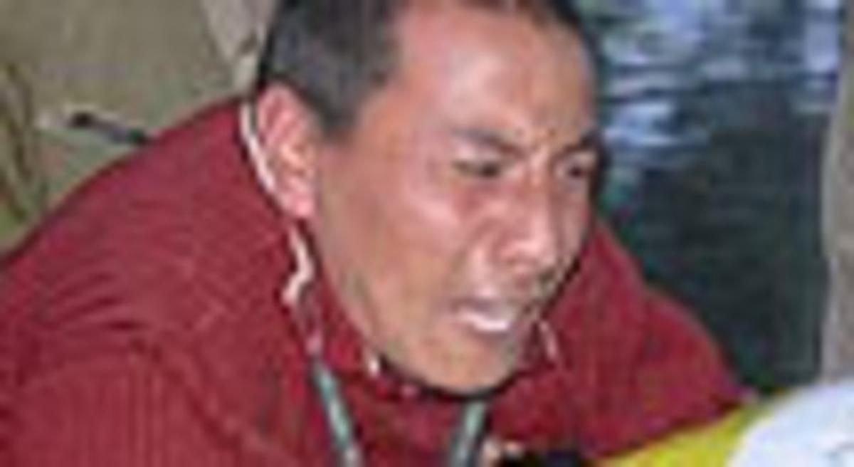 Un monjo budista tibetà. Un monjo budista tibetà.
