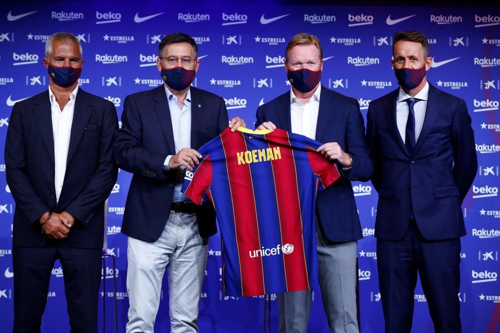 Presentación de Koeman como técnico del Barça