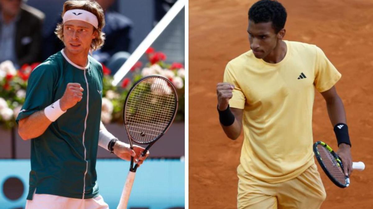 Andrey Rublev y Felix Auger-Aliassime, finalistas del Mutua Madrid Open.