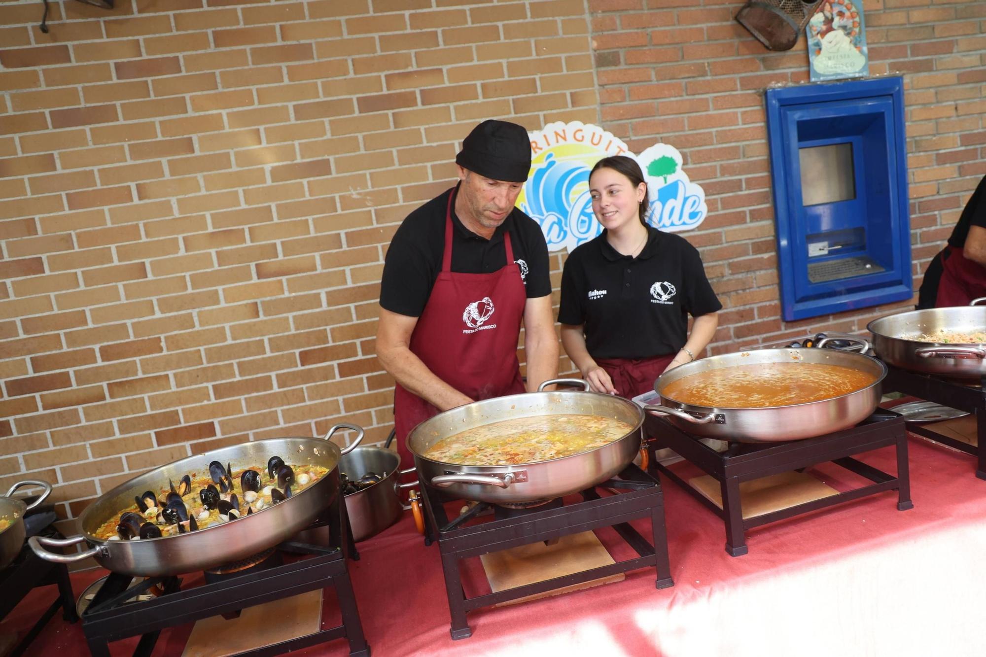 La Festa do Marisco de O Grove, esta mañana.