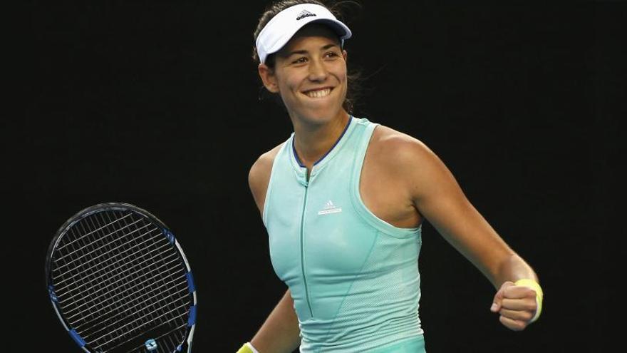 La tenista española Garbiñe Muguruza, en el Open de Australia.