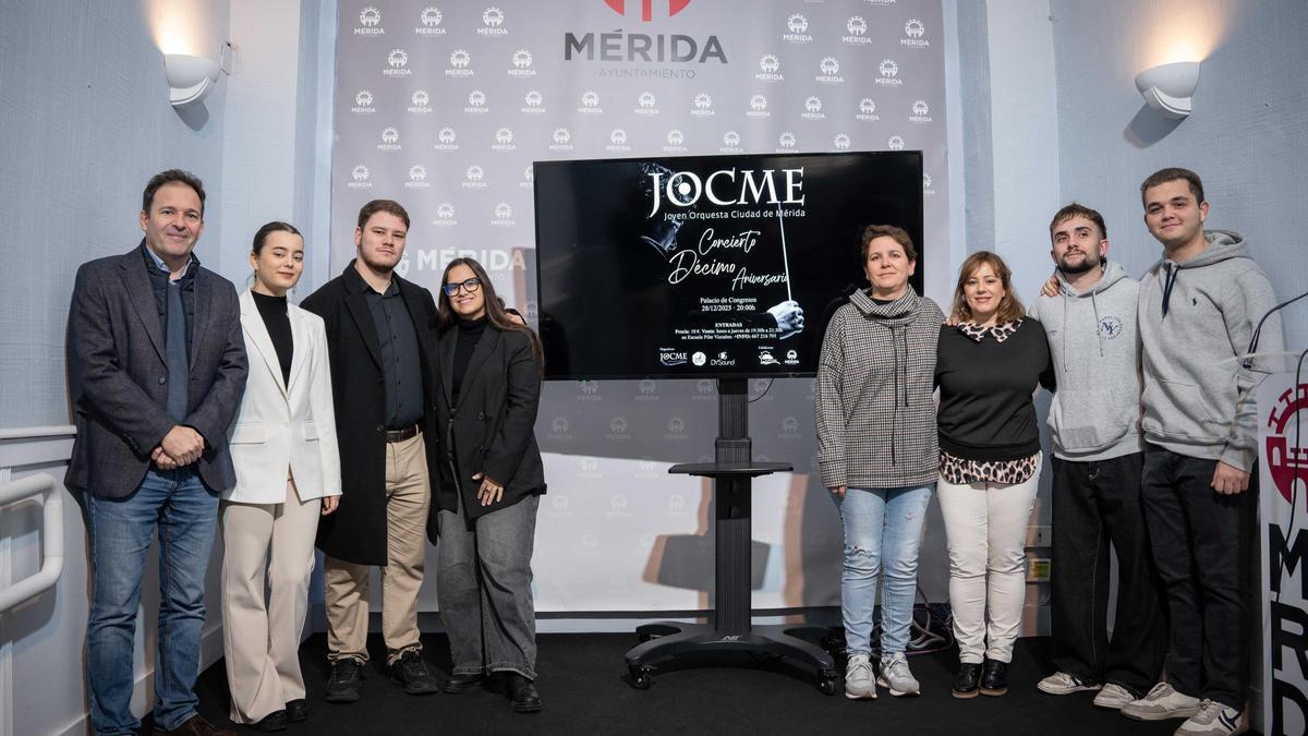 Presentación del concierto de la JOCME, este viernes, en Mérida.