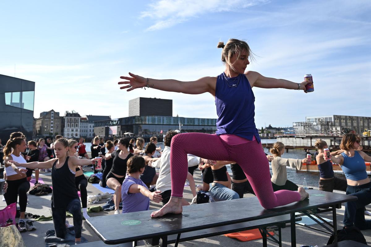 Yoga con cerveza en Copenhague